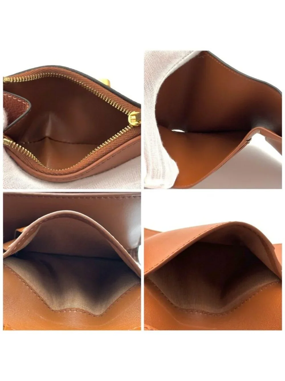 Celine Wallet Fine Strap Triomphe Brown